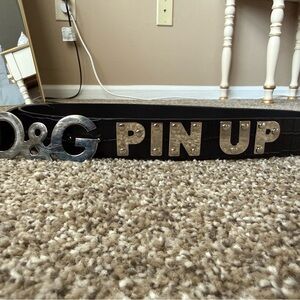 Dolce & Gabbana Black Belt with Silver Logo Buckle